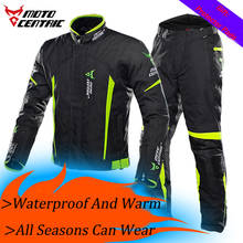 Chaquetas impermeables a prueba de frío para motocicleta, conjunto de pantalones de protección, chaqueta de montar en Moto, pantalones de estilo motero, novedad 2024 - compra barato