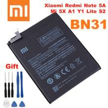 Redmi s2 Xiao mi оригинальный BN31 3080 мАч аккумулятор для Xiaomi Mi 5X Mi5X Redmi Note 5A / Pro Mi A1 Redmi Y1 Lite S2 BN31 батареи 2024 - купить недорого