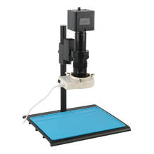 Microscopio de vídeo Digital Industrial con cámara, lente de montaje 180X 300X C, anillo de luz 56 LED para soldadura PCB, 1/2, 8 pulgadas, 1080P, 60fps, HDMI 2024 - compra barato