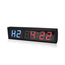 Reloj Digital LED de pared con temporizador para entrenamiento, cronógrafo con intervalo de 4 y 2,3 pulgadas, cuenta atrás para gimnasio y Fitness 2024 - compra barato