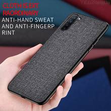 Business Fabric Cloth Phone Case for OPPO Reno3 Soft TPU Frame Case Cover Coque Fundas Reno 3 2024 - buy cheap