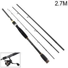 Lure Fishing Rods 2.7m 4 Section Carbon Fiber Lure Fishing Rod M Power Ultra Light Spinning Fishing Pole 2024 - buy cheap