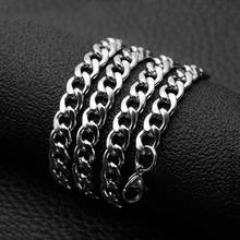 3mm 5mm 7mm 9mm Waterproof SILVER Color Stainless Steel Cuban NK Chain Necklace Men Link Curb Chain Gift Jewelry 50cm 55cm 60cm 2024 - buy cheap