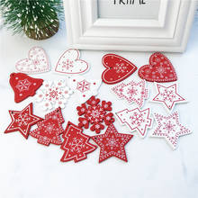 10pcs Christmas Tree Star Car Wooden Pendant Jewelry Christmas DIY Wooden Crafts Children's Gifts Family Christmas Party Decorat 2024 - buy cheap