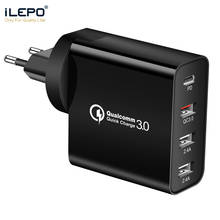 ILEPO 48W PD Charger Quick Charge 3.0 Type C USB Charger For iPhone XS MAX Huawei Phone Fast Wall Charger US EU Plug Adapter 2024 - buy cheap