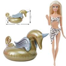 Bañador de leopardo para muñeca Barbie, 2 unids/lote = 1 traje de baño, Bikini DE PLAYA + 1 salvavidas para nadar, accesorios de flotación para piscina 2024 - compra barato