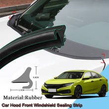 Rubber Seal Strip Windshied Spoiler Filler Protect Edge Weatherstrip Strips Stickers Auto Accessories For Honda Civic 2014-2020 2024 - buy cheap