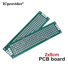 Placa de circuito impreso Universal, 10 piezas, 2x8cm, 2x8, doble cara, prototipo PCB, bricolaje, icsupplier 2024 - compra barato