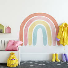 Pegatina de decoración para habitación de niños, autoadhesivo de arcoíris, papel tapiz para habitación de niñas, Mural de vinilo, regalo para niños 2024 - compra barato