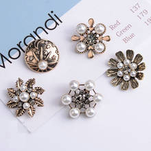10 Pcs/Lot Rhinestone Pearl Flower Plate Diamond Button Jewelry Scarf  For Hair Accessories Sewing Decorative Clothing Coat 2024 - buy cheap