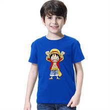 One Piece Luffy T shirt casual tshirt homme O neck streetwear kids t-shirt boys clothes anime summer top tees 2024 - buy cheap