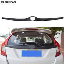 Carbon fiber Rear Trunk decoration sticker Boot door trim For Honda FIT 2014-2019 Car Stickers  C1576 2024 - buy cheap