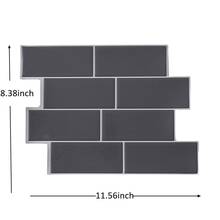 Черная плитка Метро кухня задний всплеск стикер стены обои плитка домашний декор Настенная Наклейка s кожура и палка настенная плитка листы 2024 - купить недорого