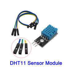 Módulo electrónico de Sensor DHT11, módulo inteligente de temperatura y humedad de cuerpo humano con Cable, Kit Diy, 10 unids/lote 2024 - compra barato