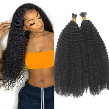 4B 4C Afro Kinky Curly I Tip Hair Extensions Pre Bonded Hair Mongolian Remy I Tip Microlinks Fusion Hair Natural Color1#2#4 2024 - buy cheap