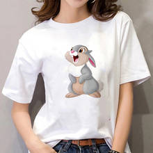 Women Funny Disney Bambi Rabbit Thumper Print Girl Top Graphic Tee Shirt Harajuku T Shirt Female Tees Tshirts 2024 - buy cheap