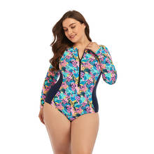 2022 New Women Plus Size Swimsuit One Piece Surfing  Swimwear Large Big Plussize Push Up Swimming Beachwear Bathing Suits 2024 - buy cheap