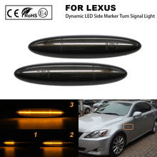 2X For Lexus IS250 IS350 SC430 E350 Toyota Soarer Kluger Highlander Mark X Crown Dynamic LED side marker light turn signal lamp 2024 - buy cheap