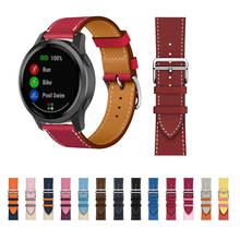 Correa de cuero genuino para pulsera Garmin Vivoactive 3, 4s y 4, banda de repuesto para vivomove HR Forerunner 645, 245 2024 - compra barato