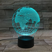 Trade Globe 3d Small Night Lamp Colorful Remote Control  Led Night Light Color Changing Creative Study Decoration Desk Lamp 2024 - buy cheap