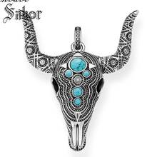 Pendant Bull Ethnic Skull silver color For Women Men Fashion Jewelry Gift Heart Rebel Pendant Fit Necklace thomas 2024 - buy cheap