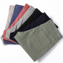 Pantalones cortos de tela vaquera para hombre, Shorts ajustados elásticos de Color sólido, Bermudas de talla grande 28-38, 7 colores, novedad de verano 2019 2024 - compra barato