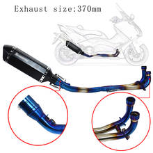 Tubo de escape da motocicleta sistema completo meio com escape com db assassino para yamaha t-max tmax 500 530 2001-2016 tmax530 tmax500 2024 - compre barato