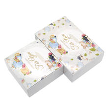 Винтажная Свадебная подарочная коробка, 10 шт., Цветочная коробка из крафт-бумаги для торта, для вечеринки, дня рождения, бумажная подарочная упаковка, цветочные коробки для кексов 2024 - купить недорого