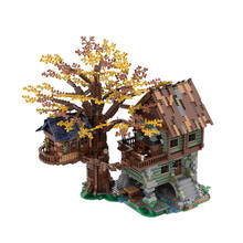 Building Block C4295 Lonely Hut Country House Fall Foliage Scene Building Model Toy Diy Educational For Children Gifts Boys 2024 - buy cheap