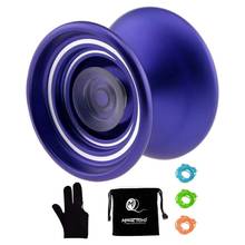 Icyoyo responsive metal yoyo profissional yoyo k7 para iniciantes crianças com 3 cordas presentes + saco luva 2024 - compre barato