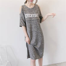 2020 New Summer Postpartum Nursing Maternity Long Dress Women Pregnant Dress Stretch Cotton Gray Breastfeeding Lactancia Clothes 2024 - buy cheap