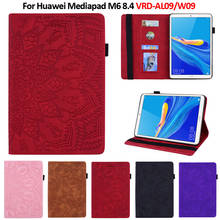 Flor 3d pintado caso para huawei mediapad m6 8.4 caso 2019 flip suporte tablet escudo para funda huawei media pad m6 8.4 capa + caneta 2024 - compre barato