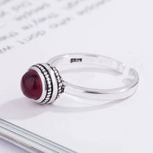 Anillo de compromiso de cristal rojo para mujer, sortija Simple, diseño Original, Popular, para boda 2024 - compra barato