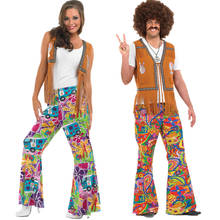 Men/ Women 60s/70s Retro Hippie Groovy Dancing Groovy Hippy Disco Fancy Dress Up Costume Bellbottoms Masquerade Party Costumes 2024 - buy cheap