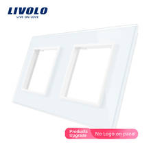 Livolo Luxury White Pearl Crystal Glass, 150mm*80mm, EU Standard, Double Glass Panel For Wall Switch&Socket,VL-C7-SR/SR-11 2024 - buy cheap