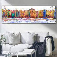 Paisaje de construcción de calle de ciudad abstracta grande, bordado de diamantes 5D DIY, punto de cruz, cristal 3D, decoración completa, pintura de mosaico 2024 - compra barato