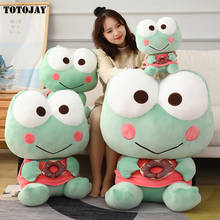 45/60cm Big Cute Fatty Big Eyes Frog Plush Toys Holding Donut Soft Down Cotton Animal Doll Stuffed Pillow Gift for Kids Lovers 2024 - buy cheap