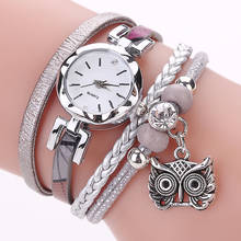 Reloj con colgante de búho para mujer, pulsera de cuarzo, de lujo, a la moda, gran oferta 2024 - compra barato