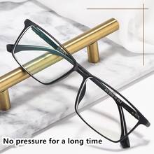 Óculos retrô armação completa para homens, óculos de aço plástico quadrado armação ultra leve e grande, óculos de prescrição óptica 2024 - compre barato