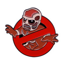 Attack on Titan- Colossal Titans & Ghostbusters Mash-up Enamel Pin Blood Anime Villains Bad Guys Brooch Giant Badge 2024 - buy cheap