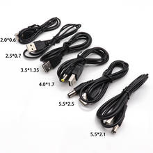 Adaptador de corriente de CC, conversión USB a 2,5x0,7/3,5x1,35/4,0x1,7/5,5x2,1mm, Forma negra, conector de Cable 2024 - compra barato