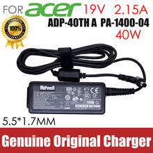 Carregador e adaptador de energia ac original para laptops acer, 19v, 533 a, 40w, aspire one, d255, d257, d260, w500p, w501, w501 2024 - compre barato