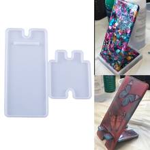 Cellphone Bracket Holder Crystal Epoxy Resin Mold Handmade Mobile Phone Stand Silicone Mould DIY Crafts Making Tool 2024 - buy cheap