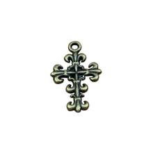 Antique Bronze Filigree Flower Cross Charm Pendants 200Pcs 14x23 mm Alloy Jewelry DIY Fit Bracelets Necklace Earrings 2024 - buy cheap