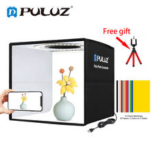Складной световой светильник для фотостудии PULUZ, 25 см, светильник вой короб, светильник Атка для фотосъемки, наборы и 6 фоновых листов/12 цветов 2024 - купить недорого