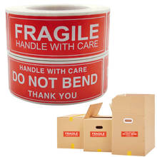Adesivos frágeis com alça, 250 peças, não dobra, obrigado, etiquetas, aviso, decoração de embalagem, aviso 2024 - compre barato