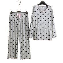 Nightgowns 5xl-6xl Home Service Autumn And Winter Women's Modal Long-sleeve Pajamas Sexy Nightwear Pijamas New Robe 2024 - buy cheap