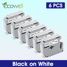 Ecowell 6PCS Label Printer Ribbon MK221 Black on White mk-221 m-k 221 label tape compatible for Brother P-touch label maker 221 2024 - buy cheap
