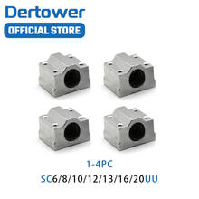 1-4pcs Linear Motion Ball Bearing Slide Block Bushing SC6UU SC8UU SC10UU SC12UU SC13UU SC16UU SC20UU SCS8UU 16UU SC8 3d Printer 2024 - buy cheap