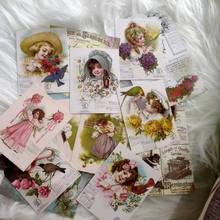 13 PCS Vintage Victorian Girl Background Material Sticker Diy Ablum Diary Scrapbooking Label Stickers Stationery Junk Journal 2024 - buy cheap
